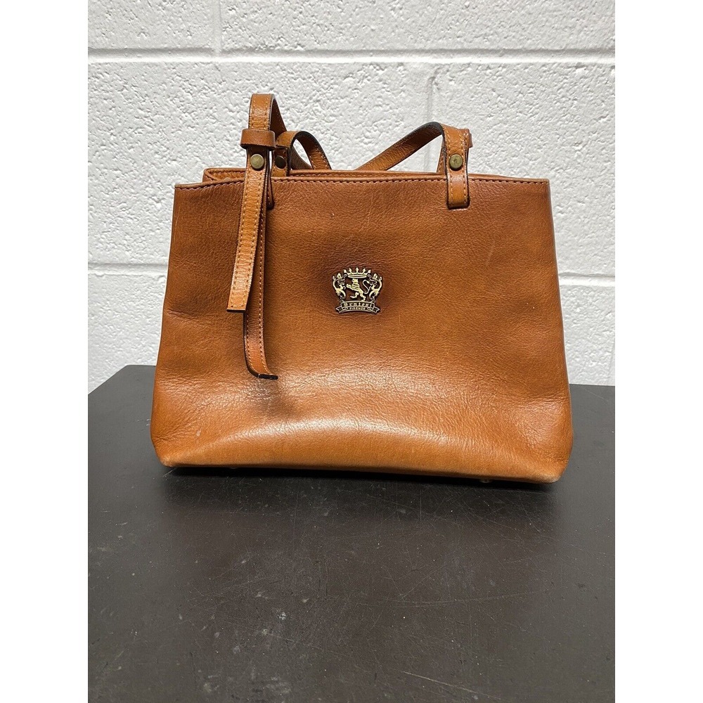Pratesi Firenze Top Handle‎ Satchel Hand Bag   Cognac Camperiti Leather Italy